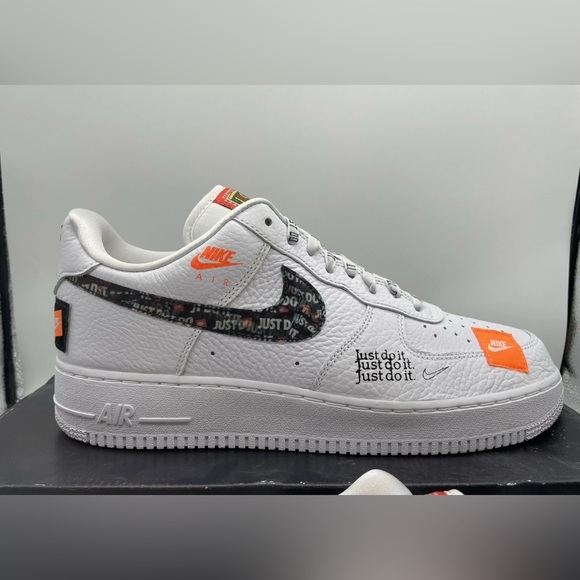 Deadstock 2018 Nike Air Force 1 07 Prm White/Black  Orange Men’s Sz 12 New - Picture 4 of 10